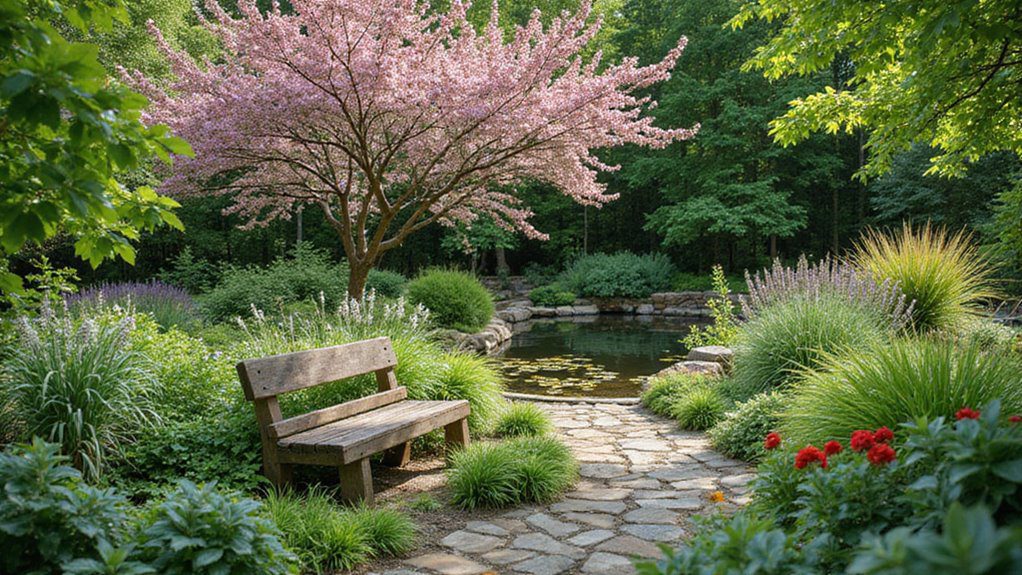 variety of garden elements