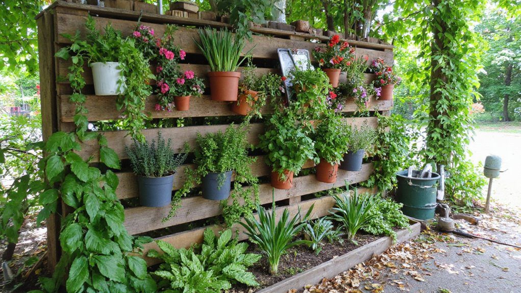 vertical gardening with pallets