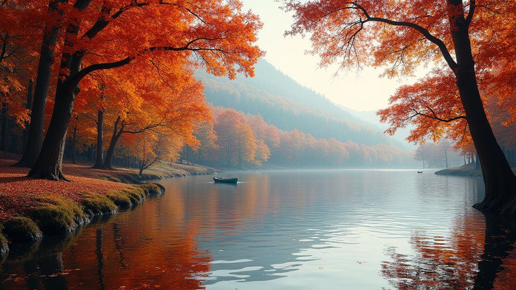 autumn colors reflected beautifully