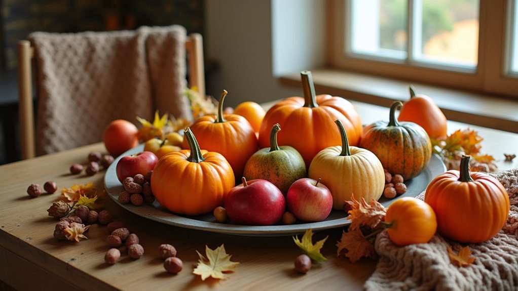 autumn fruits and vegetables decor
