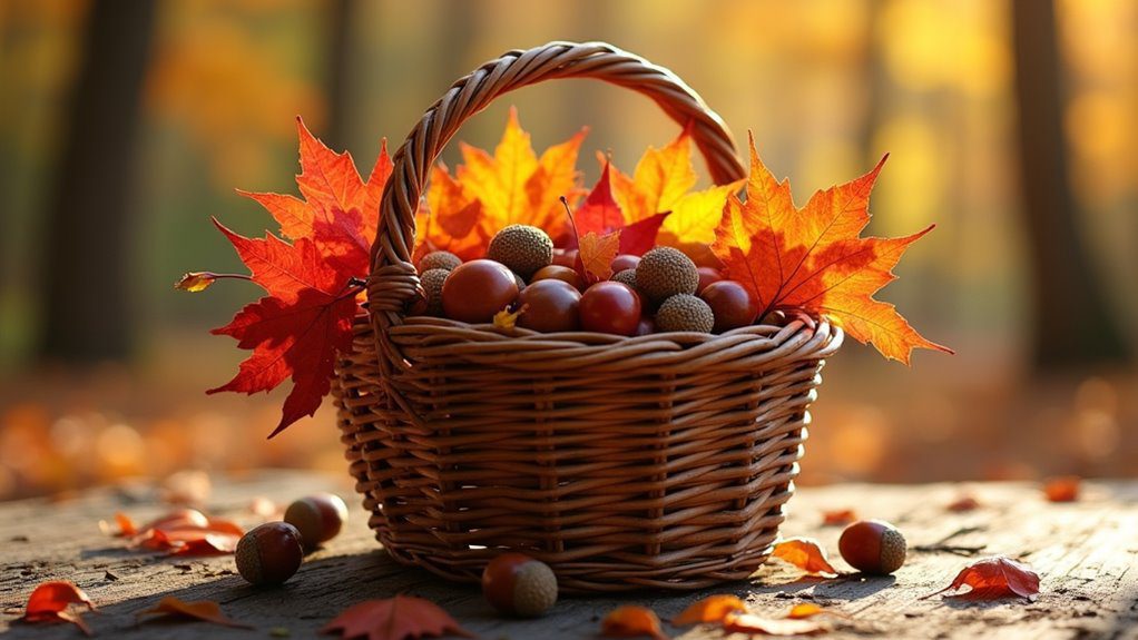 autumn inspired decorative basket