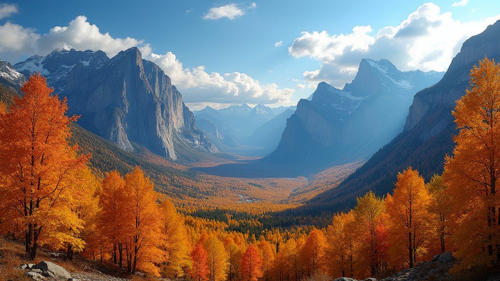 autumn mountain vistas vibrant
