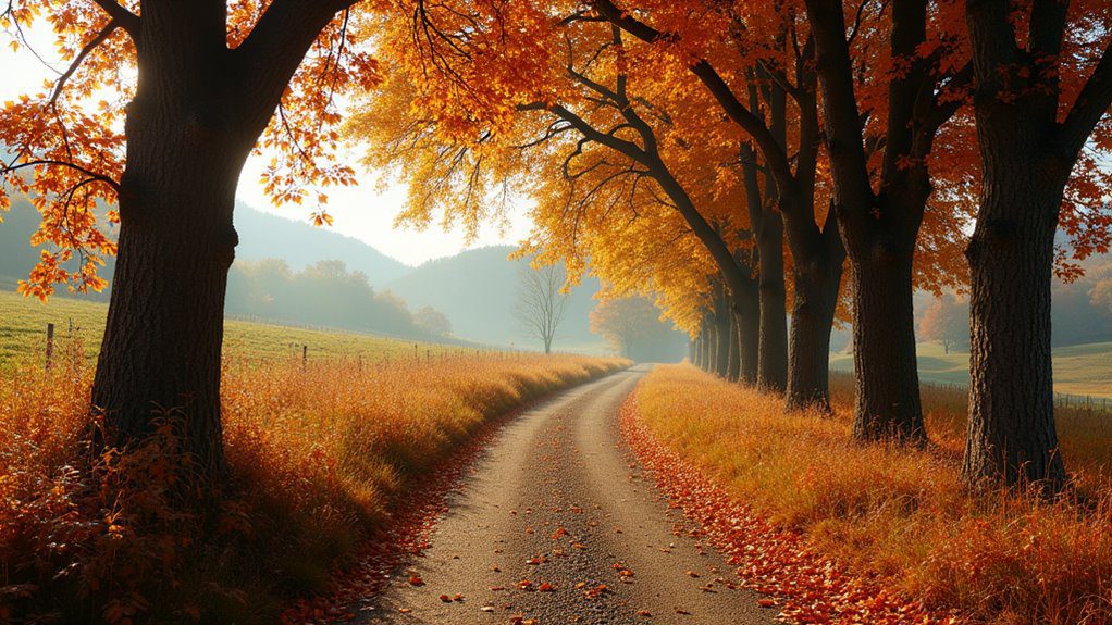 autumn tranquility on paths