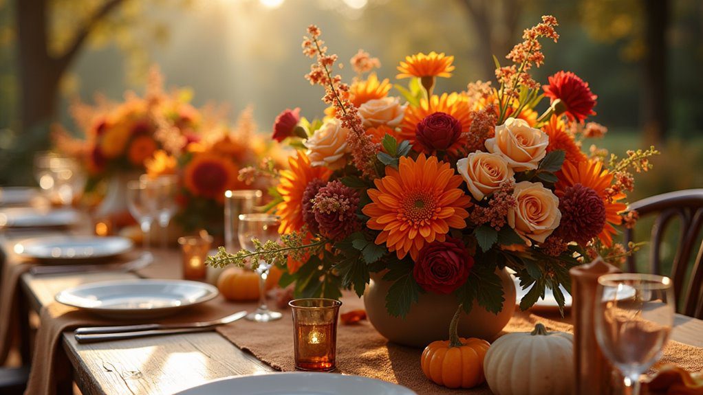 autumn wedding bouquet colors