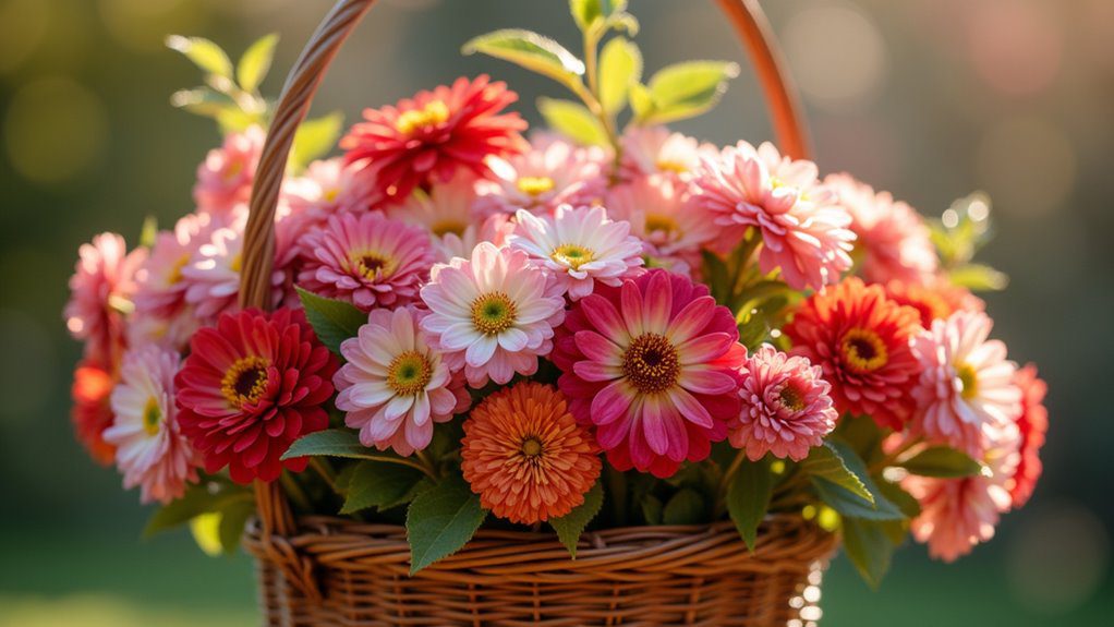 autumnal floral color contrast