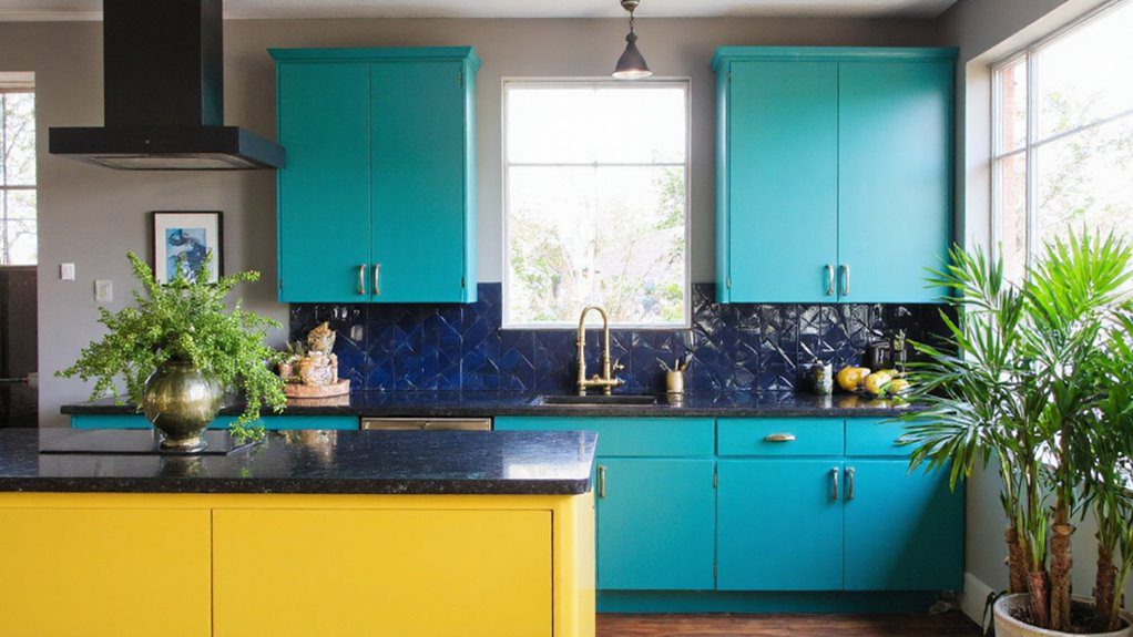 bold accents enhance kitchens
