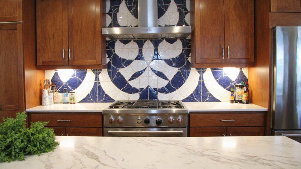 bold backsplash adds personality