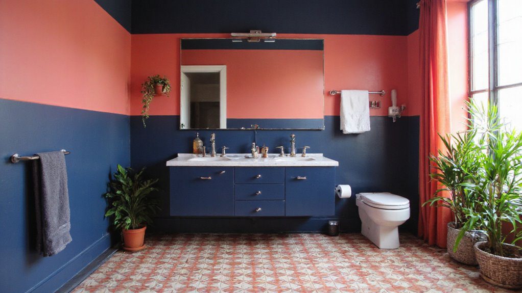 bold color blocking walls