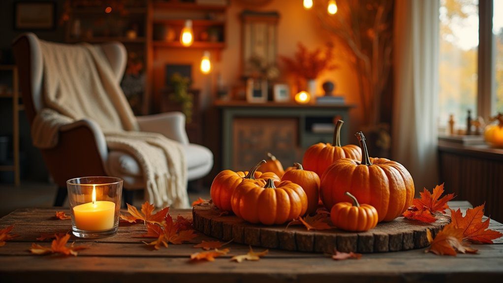 cozy amber toned lighting
