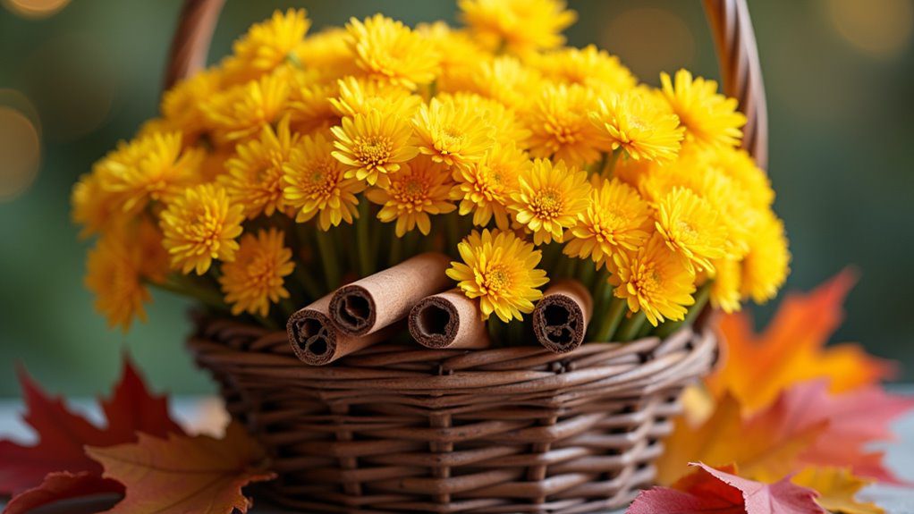 cozy autumn floral arrangement