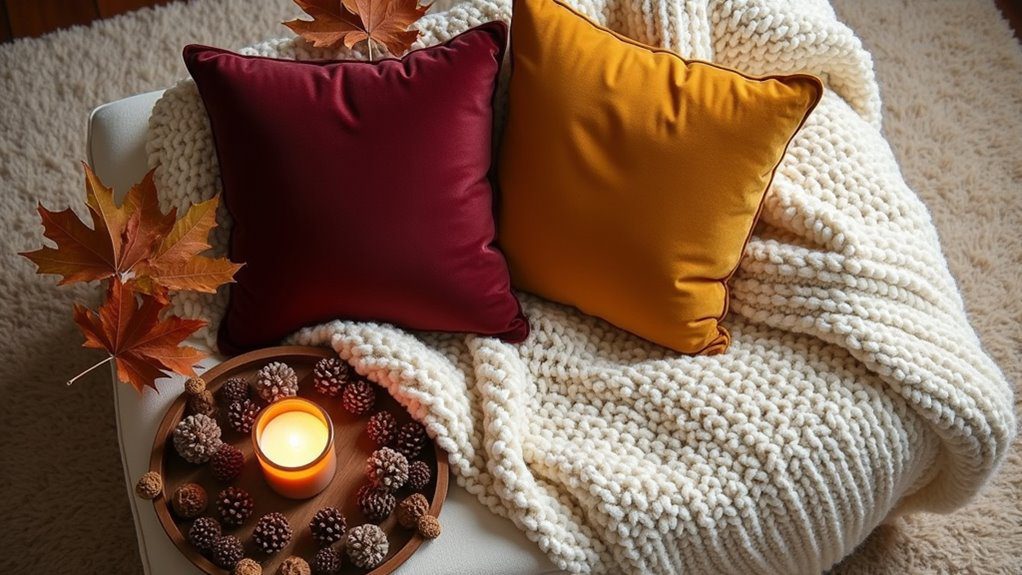 cozy fabric texture layering