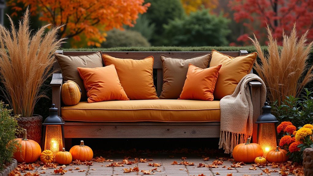 cozy fall seating area