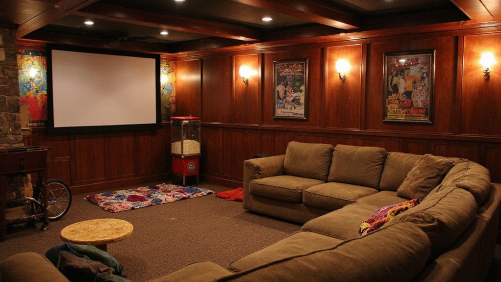 cozy immersive home theater