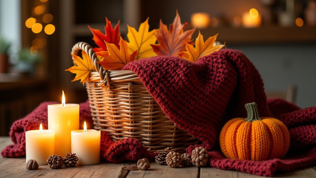 cozy knit candle basket