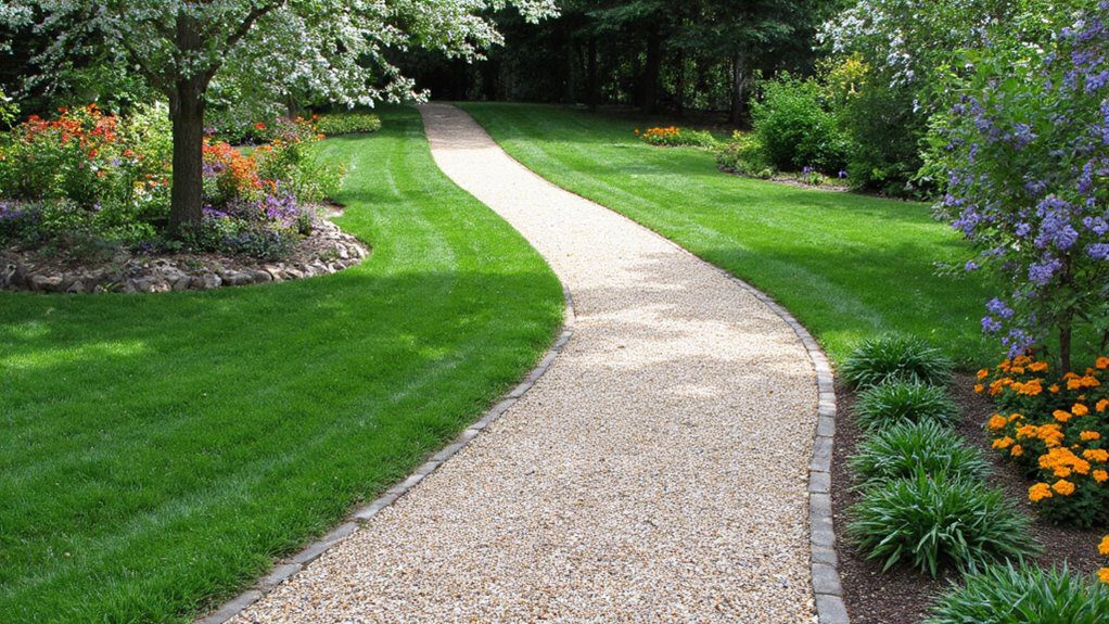 curved walkways enhance landscaping
