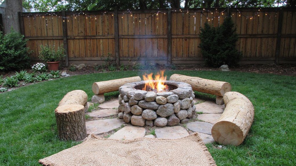 diy cozy backyard fire pit