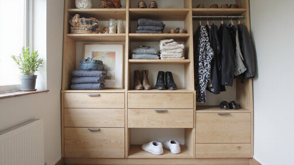 fixed shelving for stability