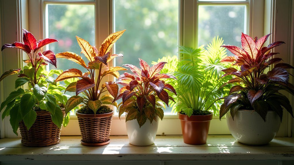 indoor coleus windowsill display