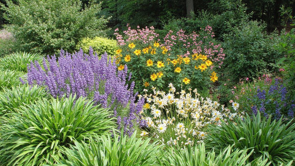 liriope and flowering perennials