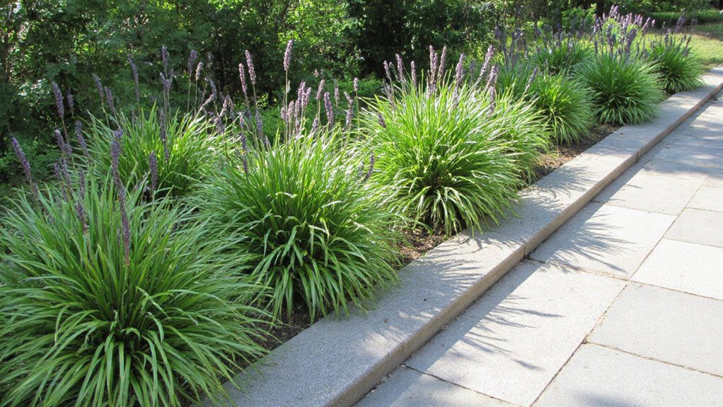 liriope softens hardscape edges
