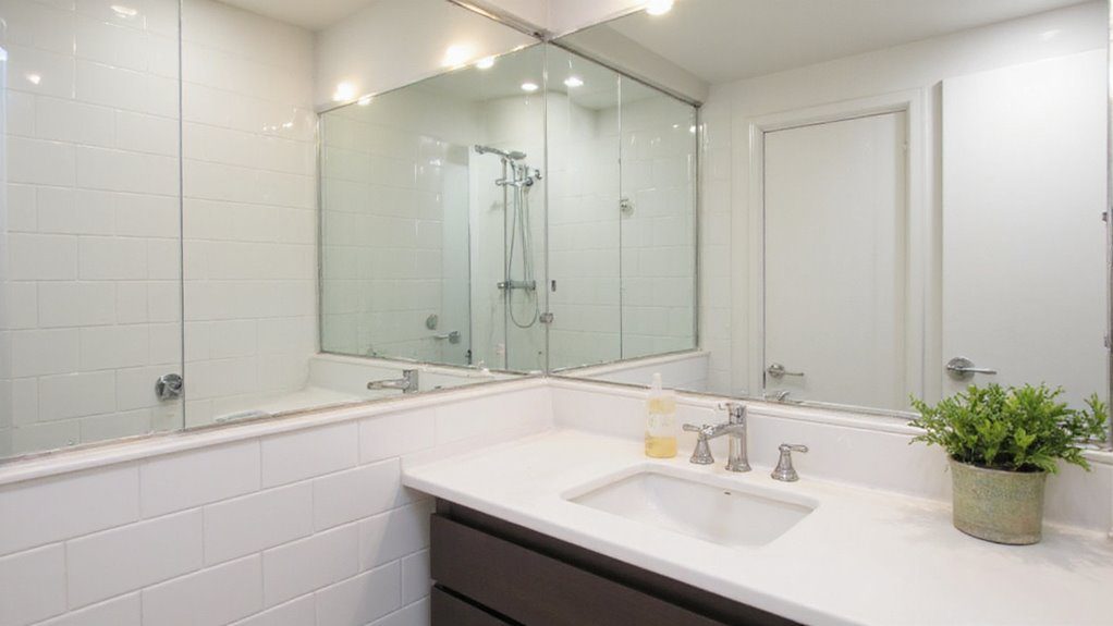 mirrors enhance bathroom space