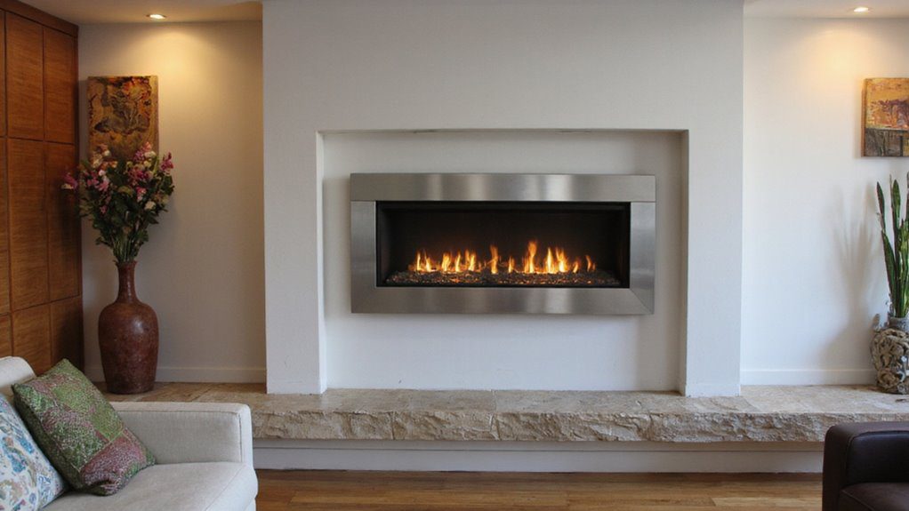 modern minimalist metal fireplaces