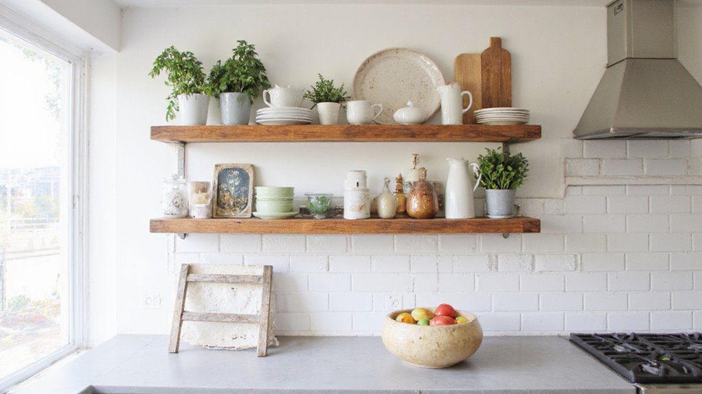open shelving for kitchens