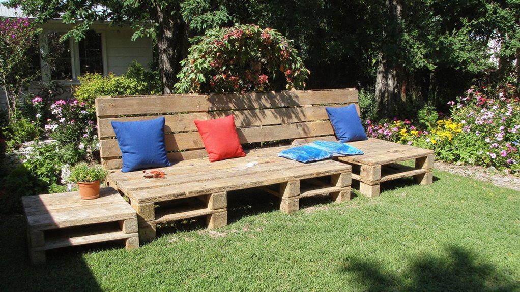 pallet wood seating area