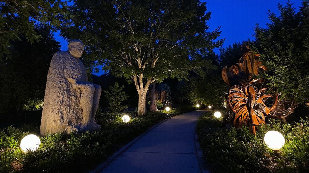 precise beams enhance garden art