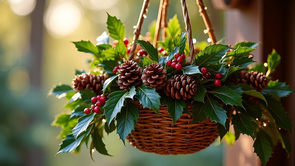 rustic charm with pinecones