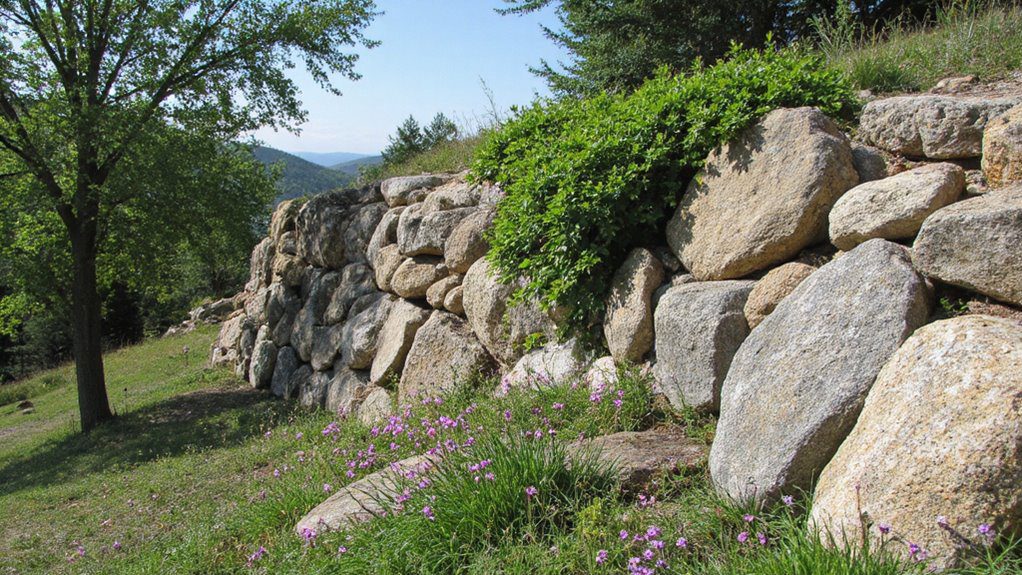 rustic stone wall aesthetics
