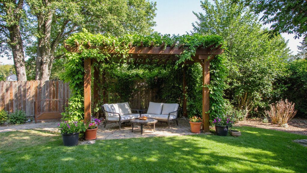 stylish shaded outdoor space