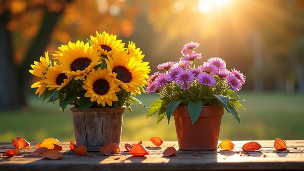 sunflower and aster pairing