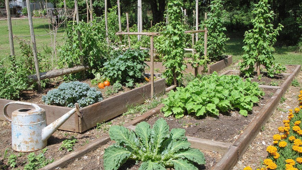sunny small vegetable patch