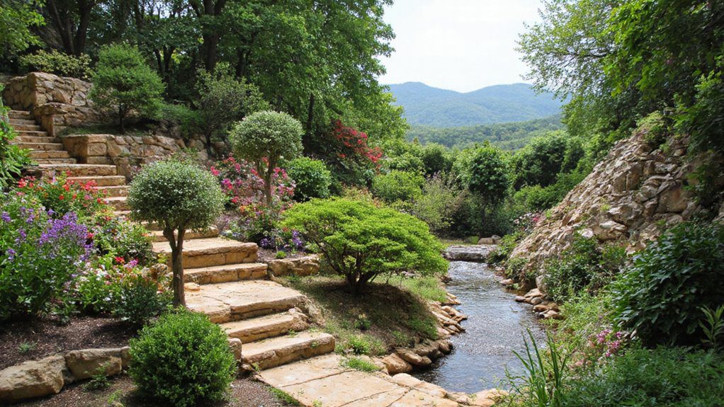 terraced native plant design