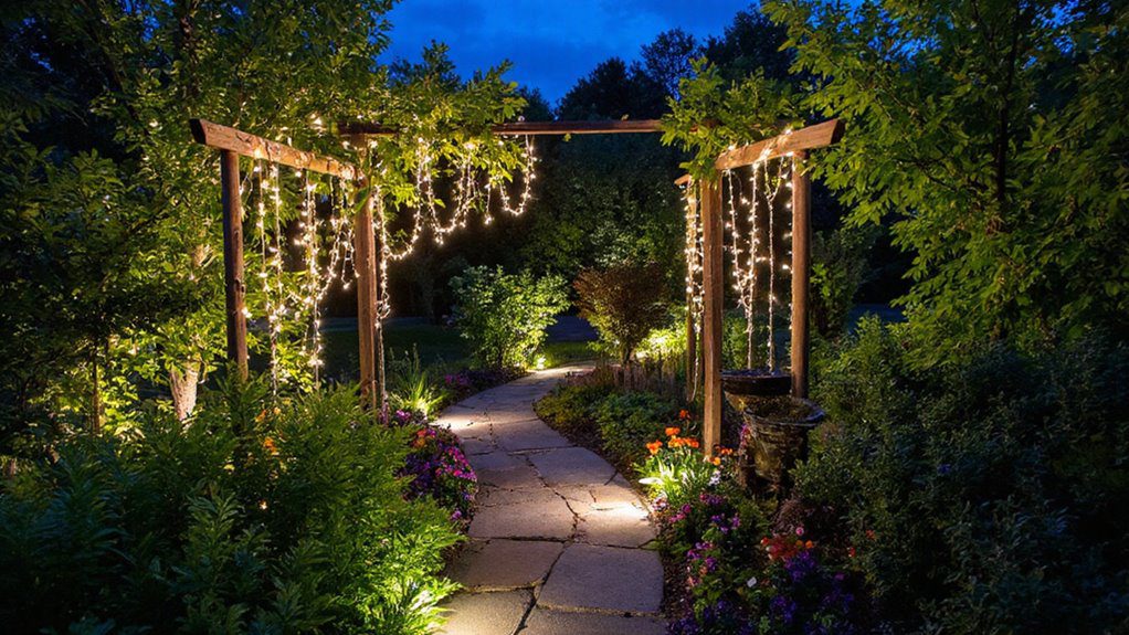 transformative evening garden lighting