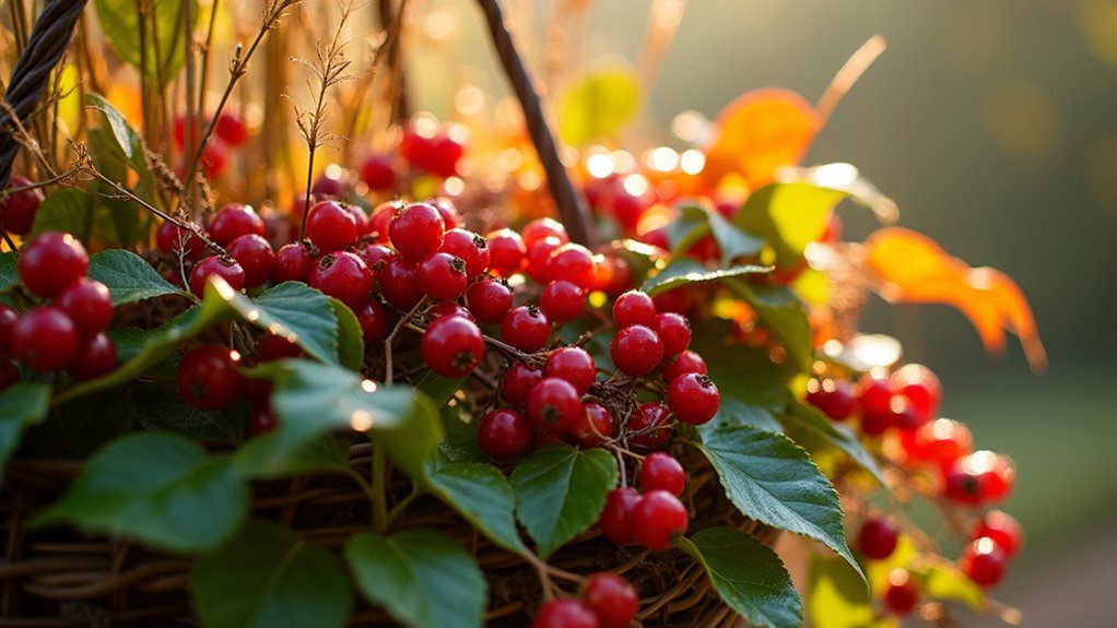 vibrant autumn hanging basket
