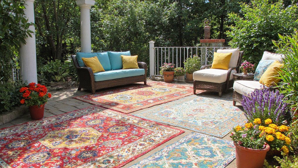 vibrant outdoor rug transformation