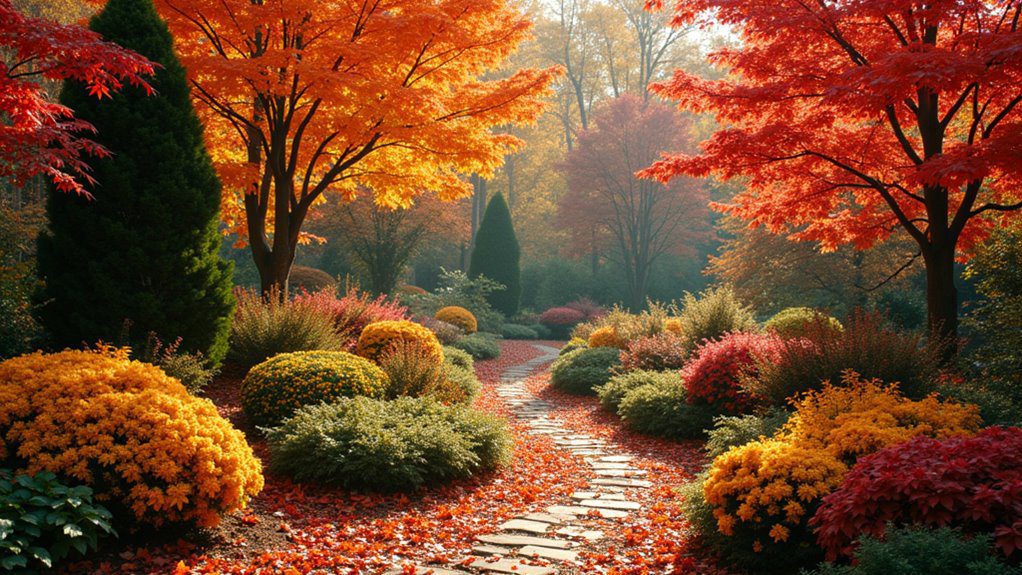 vibrant warm colored foliage