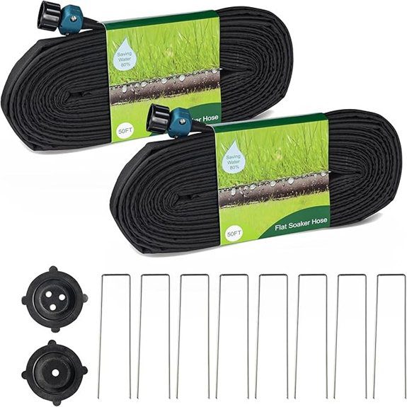 Hourleey 100ft Flat Soaker Hose — Leak-Free Drip Irrigation
