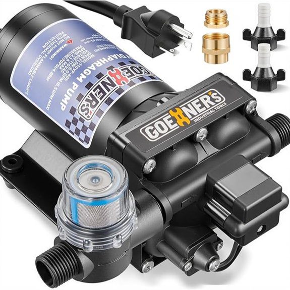 110V Self-Priming Diaphragm Water Pump (6GPM)