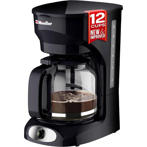 Mueller 12-Cup Drip Coffee Maker with Borosilicate Carafe