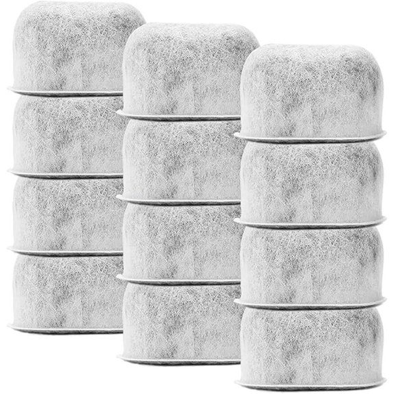 12-Pack Replacement Charcoal Water Filters for Braun Coffee Makers - Fits All Braun BrewSense Drip Series Coffee Machines
