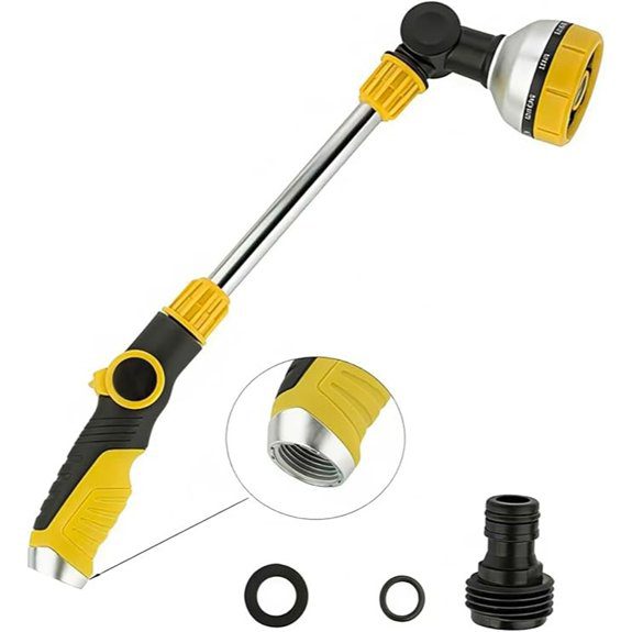 17.5 Garden Watering Wand 8-Pattern Thumb Control