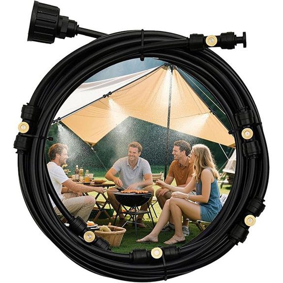 Outdoor Patio Misting System 19FT with 6 Nozzles