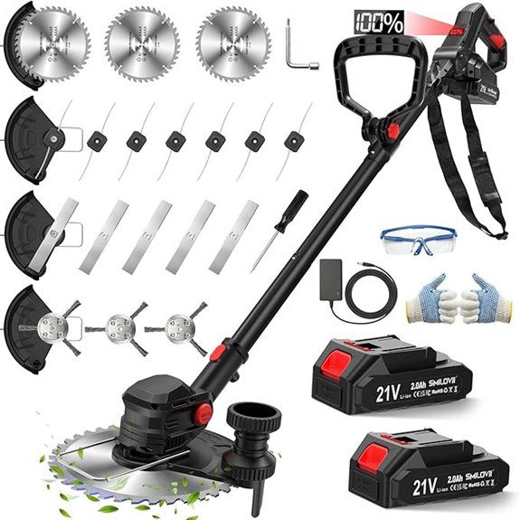 21V Cordless 4-in-1 Lightweight Weed Wacker Trimmer