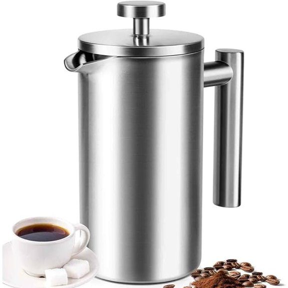 Stainless Steel 34oz Double-Walled French Press