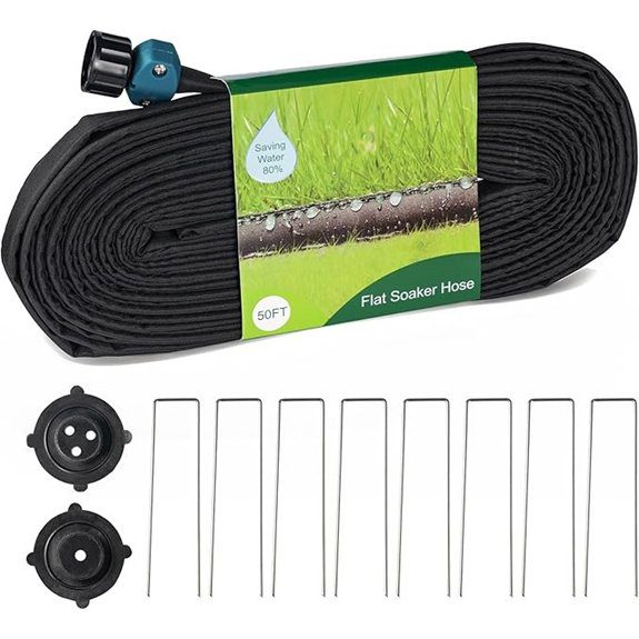 Hourleey 50ft Flat Soaker Hose for Garden