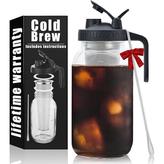 Cold Brew Mason Coffee Maker 64oz Pitcher