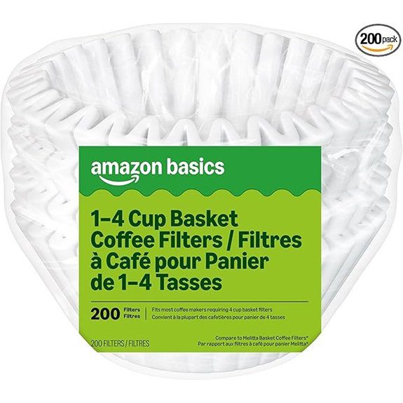 Amazon Basics Basket Coffee Filters (1-4 Cup 200)
